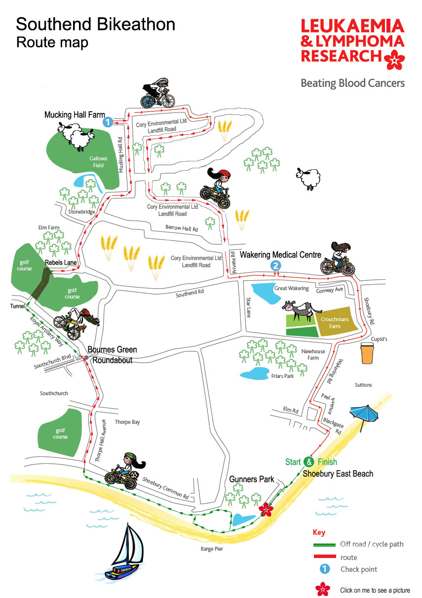 Map of Southend Bikeathon