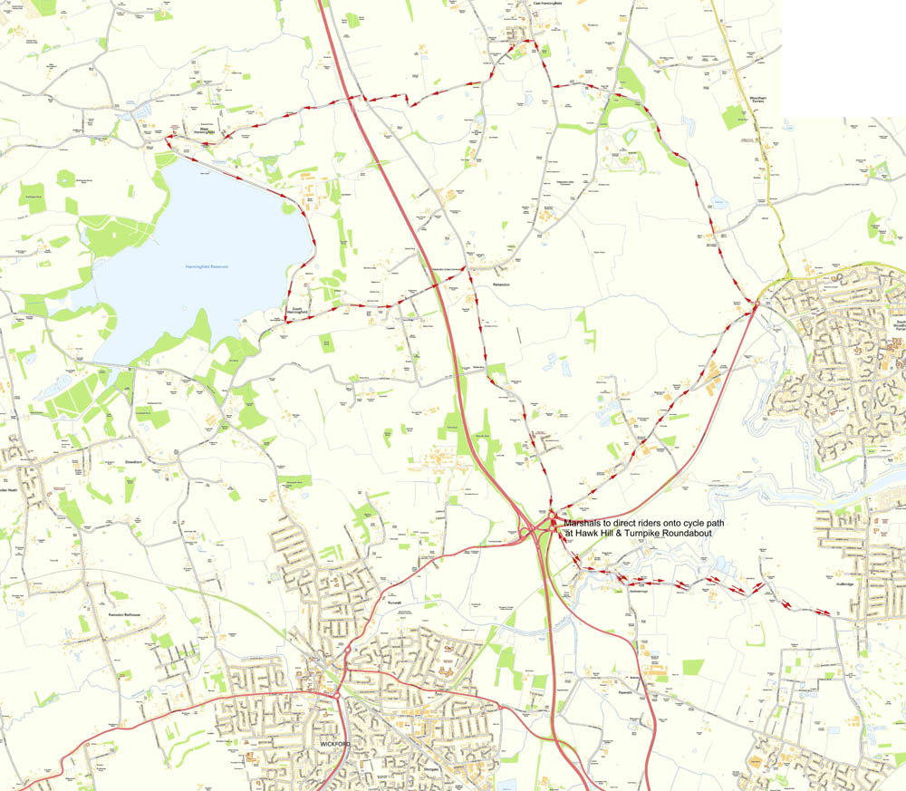 Map of Southend Bikeathon Sportive
